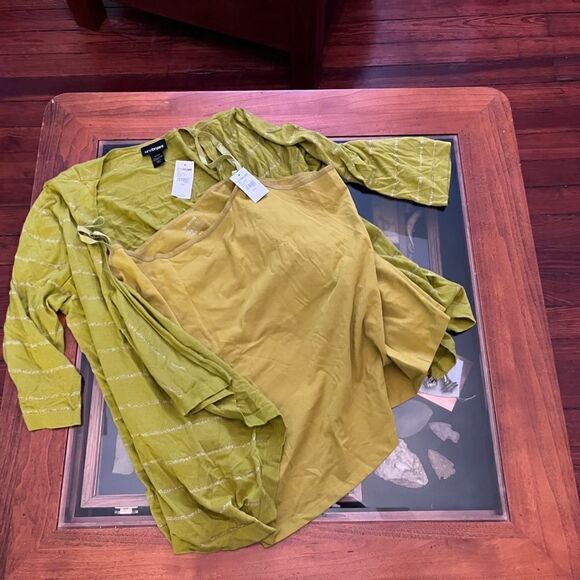 NWT Lane Bryant Greenย Tank & Cardigan Set Tankโ26/28 & Cardigan 22/24โNEW - Picture 2 of 10